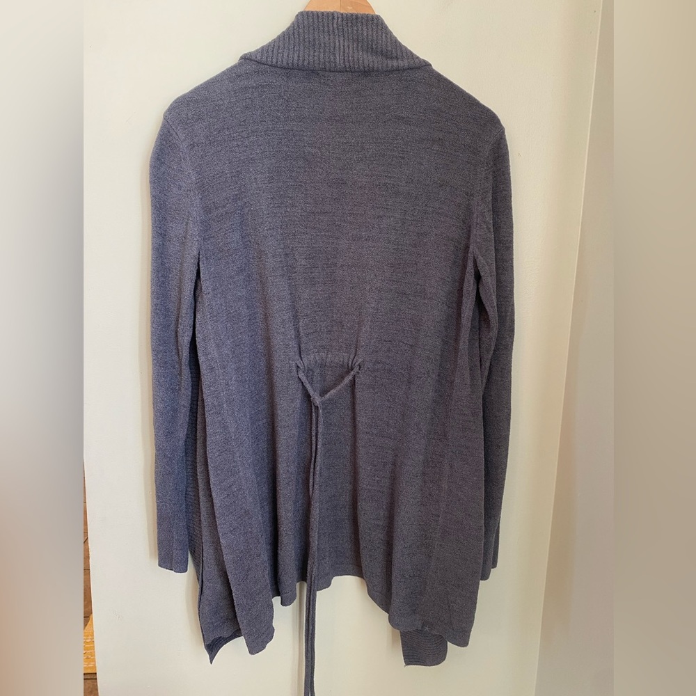 Barefoot Dreams CozyChic Ultra Lite Cardigan Blue Size Medium Boho Casual Comfy - Picture 7 of 11